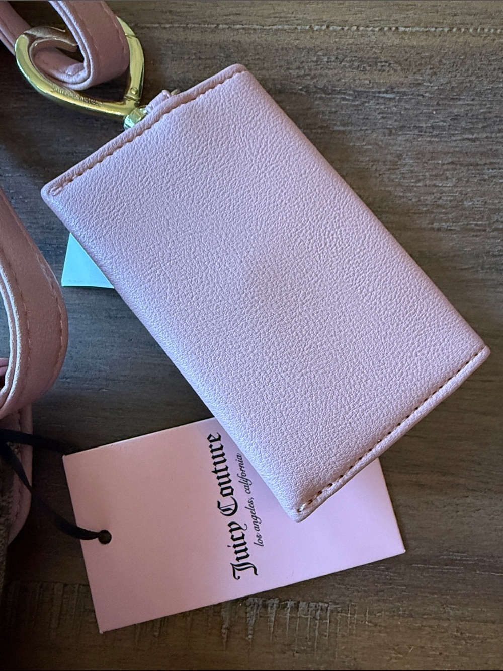 NWT - Juicy Couture Pink & Brown Monogram Crossbody Wallet - Picture 8 of 12